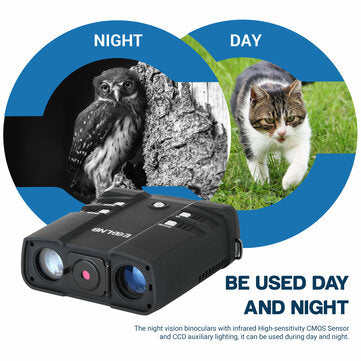 ESSLNB HD Night Vision Binoculars 1920x1080 Digital Telescopic Goggles IPX4 64GB TF Card with Storage Bag & Strap