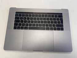 Apple MacBook Pro 15" A1707 2016 2017 Palmrest UK Keyboard Grey Trackpad TouchBar Space Grey UK Layout Grade 'A-' + BASE 821-00681-A