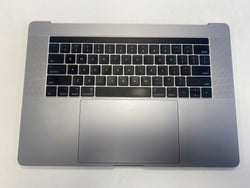 Apple MacBook Pro 15" A1707 2016 2017 Palmrest US English Keyboard Grey Trackpad TouchBar US Layout Grade 'B' + BASE 821-00681-A