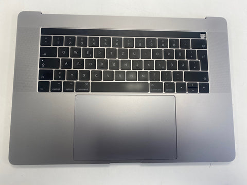 Apple MacBook Pro 15" A1707 Late 2016 2017 Grey Palmrest German Keyboard Layout 821-00681-A TouchBar Trackpad QWERTZ DE Grade A-