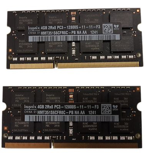Apple 8GB RAM 2x 4GB Memory Upgrade Kit HMT351S6CFR8C-PB Hynix iMac MacBook DDR3 SoDimm Unibody MB Pro