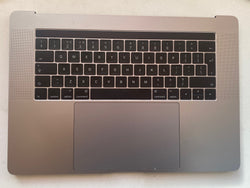 Apple MacBook Pro 15" A1707 2016 2017 Palmrest Grey UK Keyboard Trackpad + Cable & Touch Bar Space Grey English Layout Grade 'B' 05073