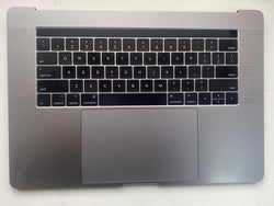 Apple MacBook Pro 15" A1707 2016 2017 Palmrest Grey US Keyboard Trackpad + Cable & Touch Bar Space Grey English Layout Grade 'C'