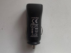 ALPINE Car Cigarette Lighter Phone/Dash Cam Charger Dual USB Port 12V/5V 1A Black Output