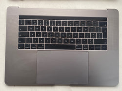 Apple MacBook Pro 15" A1990 2018 2019 Palmrest UK English Keyboard Grey Trackpad Touch Bar QWERTY Layout Grade 'B' + BASE B661-10345