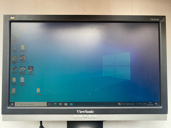 ViewSonic 16" LCD Monitor V1616W-2 PC Computer Wide Screen Display VGA VS12018 Black with Cables & Stand *READ*