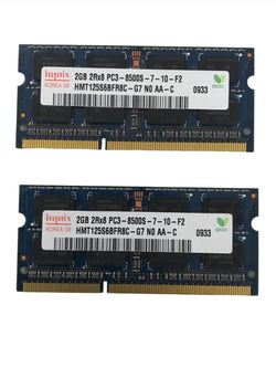 Hynix 4GB Apple DDR3 RAM Memory 2x 2GB HMT125S6BFR8C PC3-8500S iMac MacBook Pro Laptop Upgrade Kit 204pin SoDimm 1066mHz