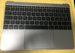 Apple 12" MacBook Retina A1534 2016 2017 Space Grey Palmrest UK English Keyboard Grade A 20123