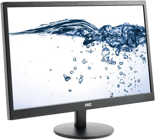 AOC 23.6" LCD Monitor HD PC Computer Display VGA DVI-D with Cables 24” E2470SWDA & Stand (236LM00014)