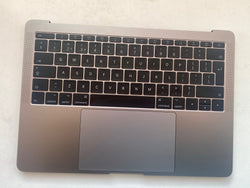 Apple 13" MacBook Pro A1708 2016 2017 Space Grey Palmrest UK Keyboard Layout 260111 English 821-00681-A Grade A