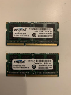 Apple Certified Crucial 8GB Kit (4GBx2) DDR3/DDR3L 1600 MT/s (PC3-12800) SODIMM 204-Pin Mac Memory CT51264BF160B.C16FKR iMac 2013/2014 Macbook 2011-2013