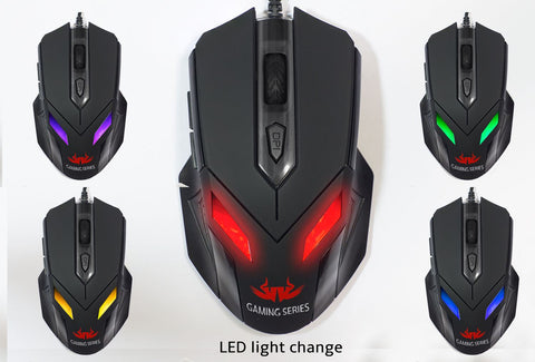 Zark wired gaming mouse with LED light 2400DPI