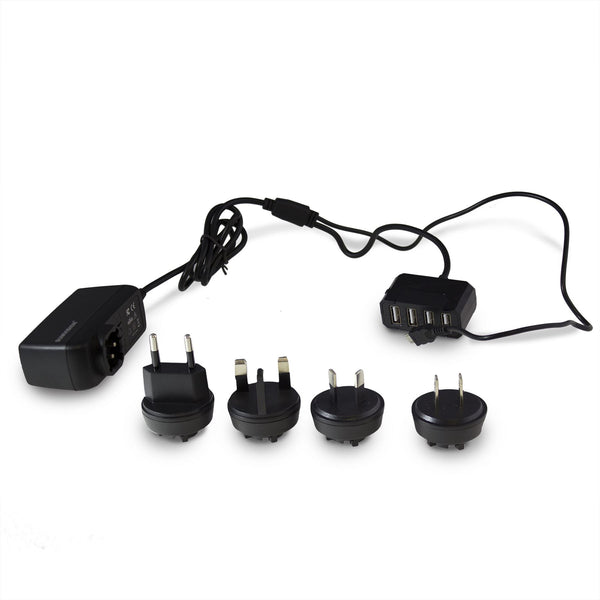 4x USB Micro USB Worldwide Charger 40W Travel Adapter UK EURO USA AUS (2.4A*2+1.0A*2+Micro USB) with 4x USB