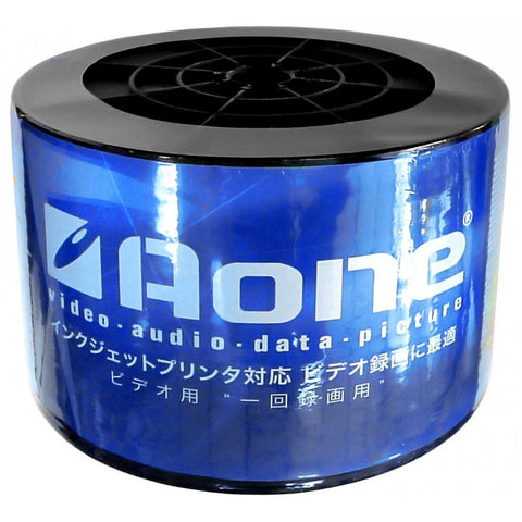 200 DVDs AONE DVD-R 16X Write Blank Discs FF White Inkjet Printable (Quad 4 Pack of 50 Spindle/Cake Box)