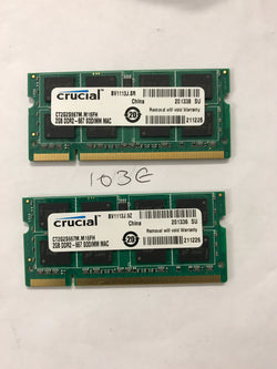 Apple Certified Crucial 4GB (2x2GB) DDR2 667mhz PC2-5300 CT2G2S667M.M16FH SoDIMM