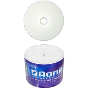 250 DVDs AONE DVD-R 16X Write Blank Discs FF White Inkjet Printable (5 Tubs of 50 Spindle/Cake Box)