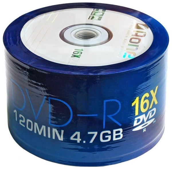 DVD-R AOne Logo Spindle/Cake Box of 50 Blank Discs (16X Write) Recordable DVDs