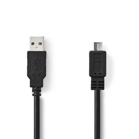 Nedis USB 2.0 Cable | A Male - Micro B Male | 3.0 m | Black PS4 Pad/Samsung/Android/Smartphone