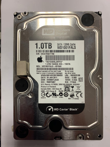 Western Digital 1TB Internal 3.5" SATA Hard Disk Drive Apple Certified 655-1567A 1000GB WD Black for iMac WD1001FALS-40Y6A0 (Refurbished) HHNNHTJAAB