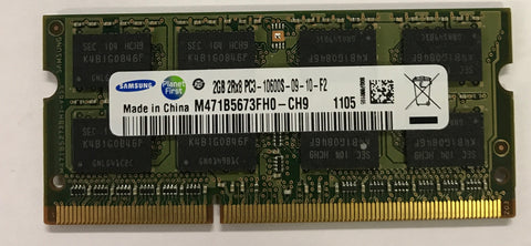 Samsung 2GB PC3-10600S Mac Memory DDR3 1333mHz M471B5673FHO-CH9 - Macbook/iMac Sodimm Refurbished