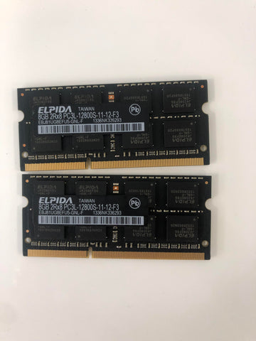 Elpida 16GB DDR3 1600mhz PC3L-12800S Memory 2x 8gb RAM Kit Apple 27” iMac 21.5” EBJ81UG8EFU5-GNL-F