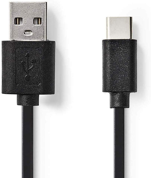 Nedis USB 2.0 Cable Type-C Male to A Male 2.0 m Black Charge/Sync Data Cable