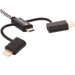 Sandberg 3-in-1 Sync & Charg Cable, Lightning, Micro USB & USB-C, 1 Metre, 5 Yea