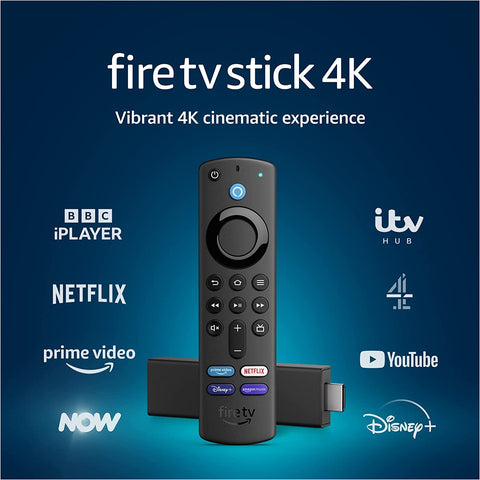 Amazon Fire TV Stick 4K UHD Ultra HD Streaming Netflix & Prime with Alexa Voice Remote (includes TV controls)