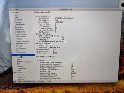 Apple 15" MacBook Pro A1398 Mid-2012 Core i7 2.6gHz 512GB SSD 8GB RAM Memory (Refurbished) Grade C **READ*