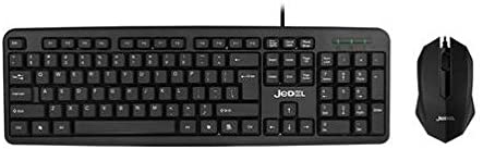 Jedel G11 Wired Keyboard And Optical Mouse Set Full Sized UK Layout PC Computer Bundle GII