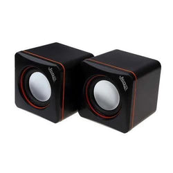 Jedel CK4 Mini USB Powered Stereo PC Computer Speakers Black/Red (2x3W)