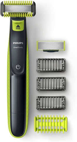 Philips QP2620/25 OneBlade Wet N Dry Hair Electric Trimmer Shaver-Face And Body Black/Green
