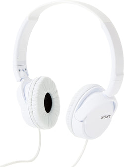 Sony MDR-ZX110 Overhead Headphones White On-Ear Foldable Wired Headset & Mic
