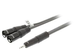 Sweex XLR Stereo Cable 2x XLR 3-Pin Male - 3.5 mm Male 1.5 m Dark Grey SWOP15310