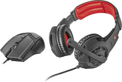 Trust GXT 784 Gaming Headphones/Mic Gamers Bundle Headset & Mouse Combo Set Black