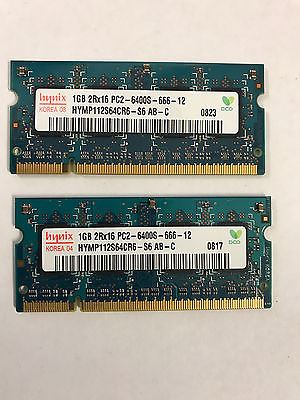 Hynix 2gb RAM 2x1gb DDR2 800mhz PC2-6400S HYMP112S64CR6-S6 Apple iMac Memory Kit 2007 2008 A1224 A1225