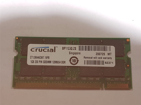 Crucial 2GB 2x1GB DDR2 667mhz PC2-5300 CT12864AC667.16FB Memory Apple MacBook/iM
