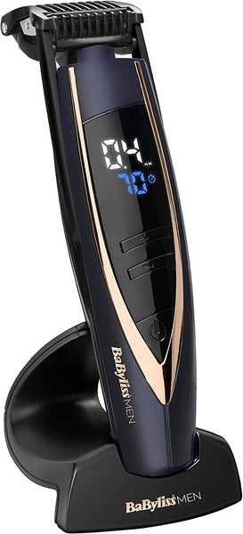 BaByliss MEN Ultimate Stubble Control XTP Beard Trimmer Blue/Rose Gold Rechargeable Waterproof