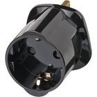 Brennenstuhl Travel Plug Europe/EU to UK Earthed Adapter - 13A Black