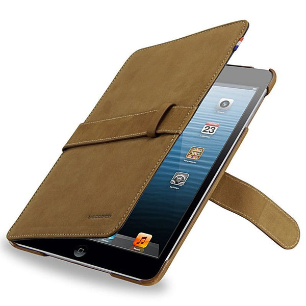 Decoded Designer Genuine Leather Tablet Case Apple iPad Mini 1,2,3,4  Brown 7.9"
