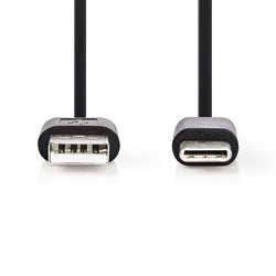 Nedis USB Cable Type-C Male to USB-A Male 3m Black Phone Charge/Sync Data USB-C