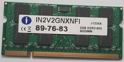 Integral iMac/Macbook Laptop Memory 2GB DDR2 800mhz PC2-6400 SoDimm IN2V2GNXNFI