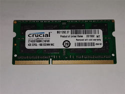 Apple Certified Crucial 4GB Kit (4GBx1) DDR3/DDR3L 1600 MT/s (PC3-12800) SODIMM 204-Pin Mac Memory CT4G3S160BM.M16FKD