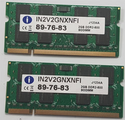 Integral iMac/Macbook Memory 4GB 2x2GB DDR2 800mhz PC2-6400 SoDimm IN2V2GNXNFI