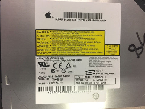 Apple iMac A1224 Sony AD-5630A IDE/PATA CD/DVDRW Optical Drive Writer 678-0555A