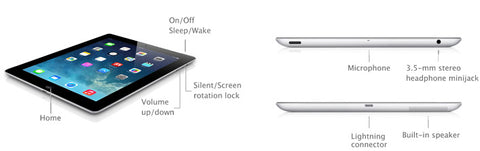 Apple iPad 4th Generatation 16GB (A1458) Portable Handheld Tablet