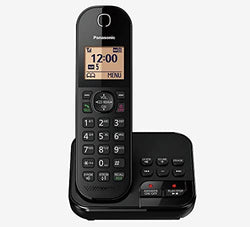 Panasonic KX-TGC420EB Digital Cordless Telephone with 1.6" Backlit LCD Screen, Nuisance Call Blocker & Answering Machine, Single